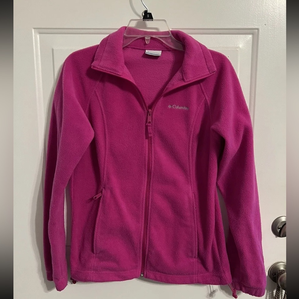 Columbia Magenta Fleece Jacket Size Small